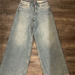 rag & bone and I high-rise ankle wide leg jeans